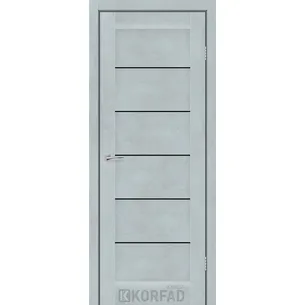 Міжкімнатні двері Riviera чорне скло цемент світлий Korfad Express